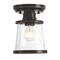 Westinghouse Fixture Ceiling Outdr SemiFlush-Mount 60W Emma Jane 7In Amb Brnz Clear Sd Glass 6113000 - alternate 1